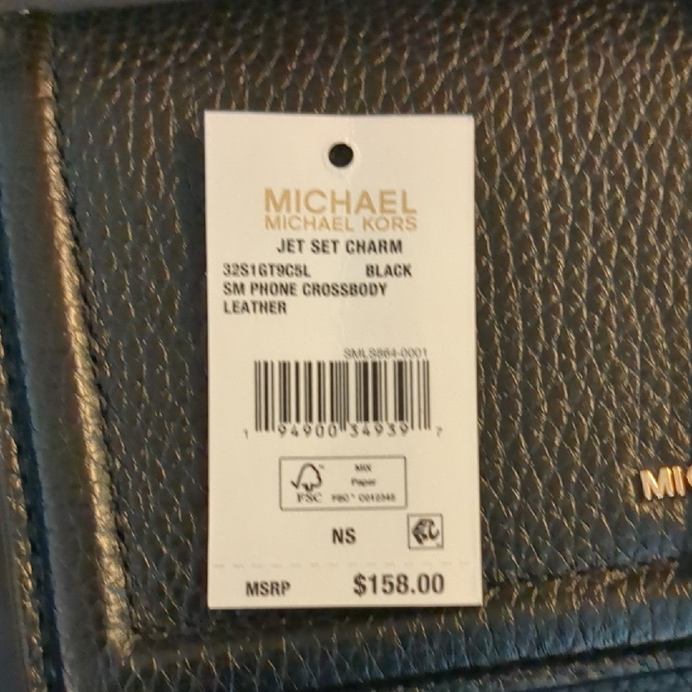 Michael Kors Black Pebbled Leather Crossbody Bag - Picture 5 of 5